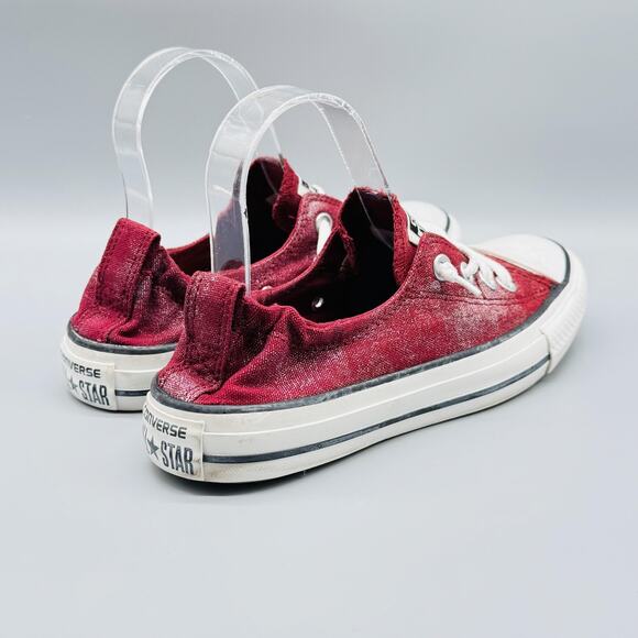 Converse Shoes Women 7 Red Chuck Taylor All Star Shoreline Slip Low Top Sneakers - Picture 9 of 12